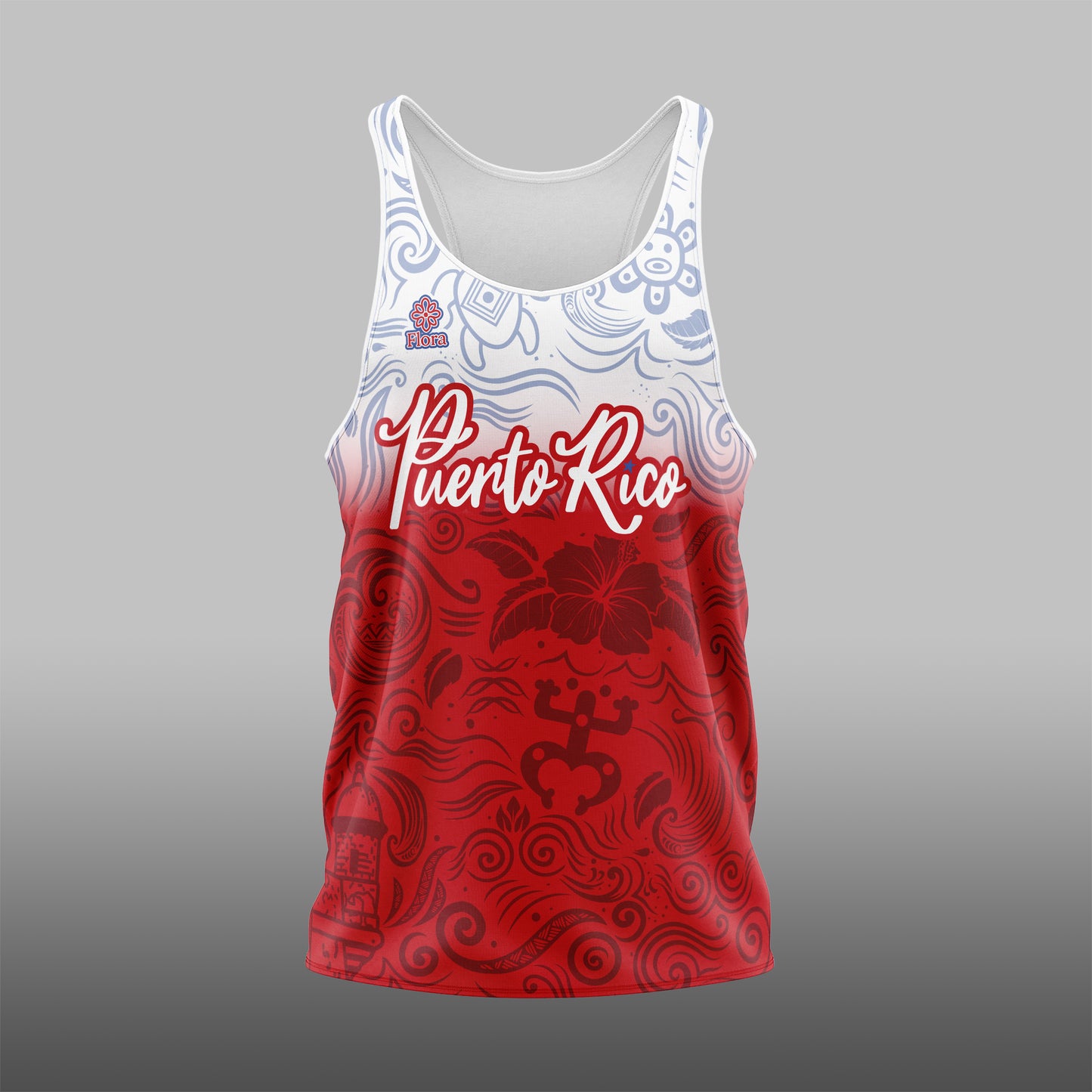 Borinquen Red Singlet Top